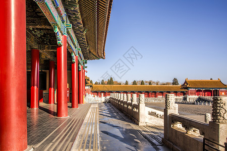 北京故宫红色旅游高清图片