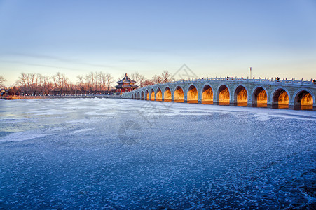 颐和园滑冰北京颐和园风光背景