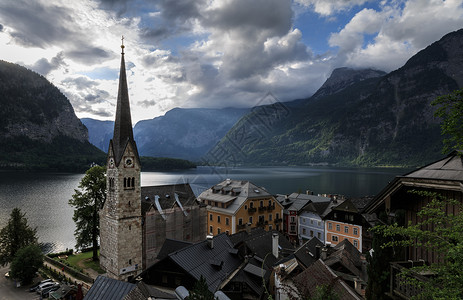 奥地利旅游小镇哈尔施塔特风光图片