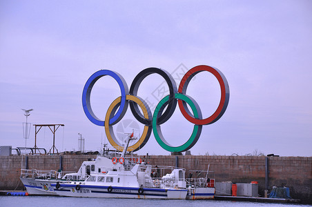 帆船比赛青岛奥帆中心背景