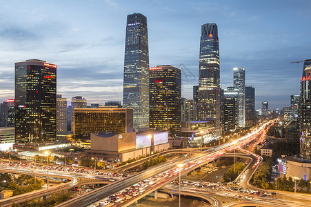 北京市建筑素材国贸cbd景色背景