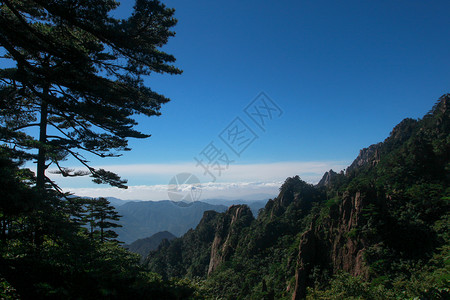 黄山归来不看岳安徽黄山背景