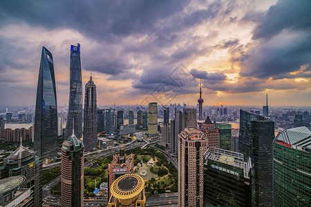 高楼背景图陆家嘴全景背景