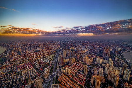 云顶观光厅城市余晖背景