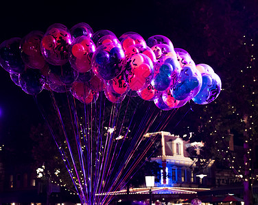 万圣节装饰元素万圣节迪士尼空中气球背景