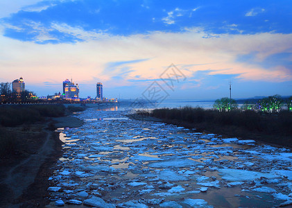 北国风光黑河冬景背景