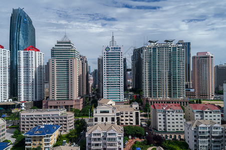 东部城区山东青岛城市楼宇背景