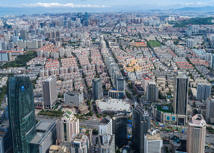 商业金融广告素材青岛市区背景