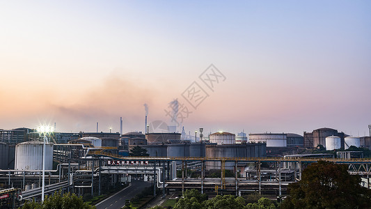 城市管廊工厂晨曦背景