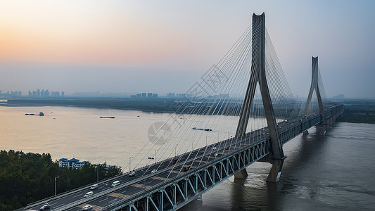 武汉天兴洲长江大桥背景图片