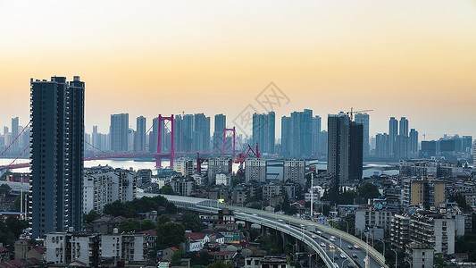 武汉城市建筑风光背景图片