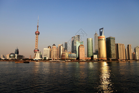 上海黄浦江景背景图片