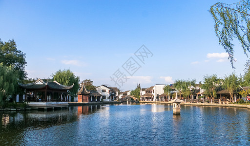 中国江南水乡的西塘古镇高清图片