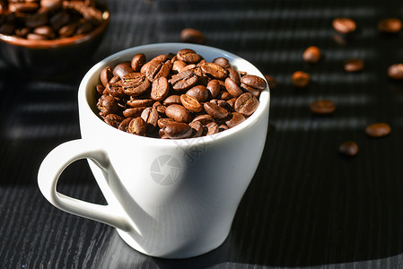 阿拉比卡高原咖啡豆背景