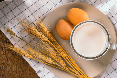 牛奶鸡蛋醪糟美味营养早餐背景