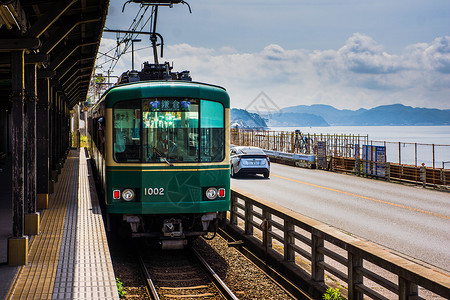 地铁通道口日本镰仓背景