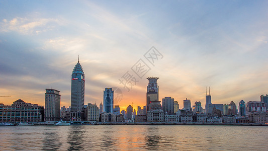 上海北外滩夕阳图片