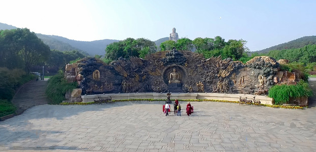 无锡灵山胜境降魔成道背景图片