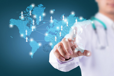 全球服务网络覆盖全球的医疗保障设计图片