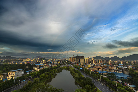 四风建设风雨阳光沐桂林背景