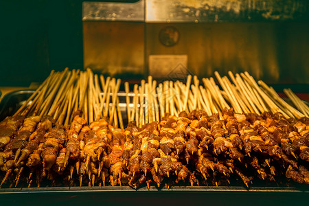 烤牛肉串食材高清图片素材