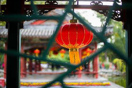 春节过年挂灯笼背景图片