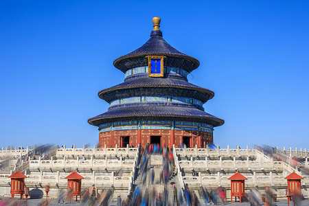 国庆大假北京地标建筑天坛背景
