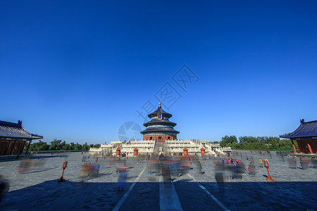 天坛公园景色北京地标建筑天坛背景