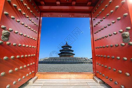 中国风地标北京地标天坛背景