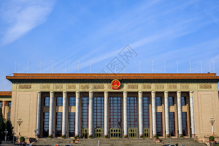 中华人民共和国成立69周年北京人民大会堂背景