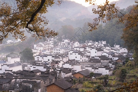 秋天婺源石城秋天图片