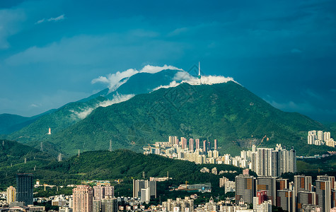 山林城市深圳梧桐山背景