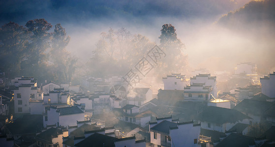 婺源石城秋色风景高清图片