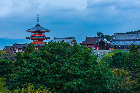 日本建筑清水寺日本京都清水寺背景