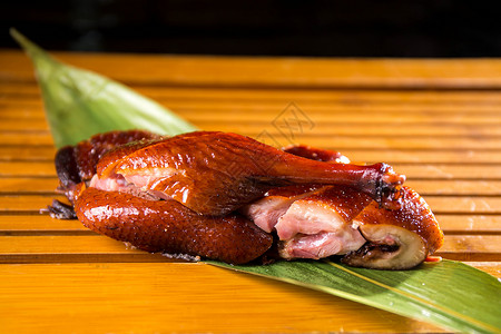 烤鸭中国菜谱素材高清图片