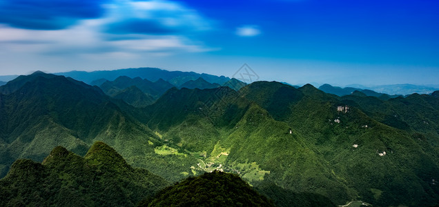 雾森景观大山风景背景