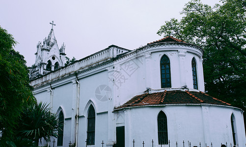 鼓浪屿的白色教堂图片