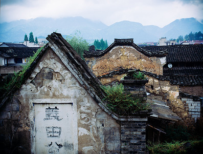 中国古典传统建筑特写背景图片