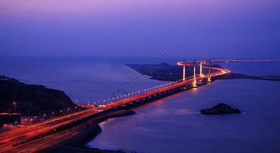 蜿蜒的上海跨海大桥东海大桥背景