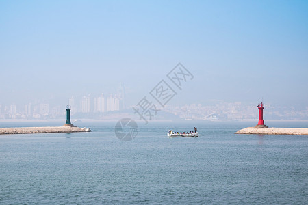 灯塔海威海刘公岛的灯塔背景