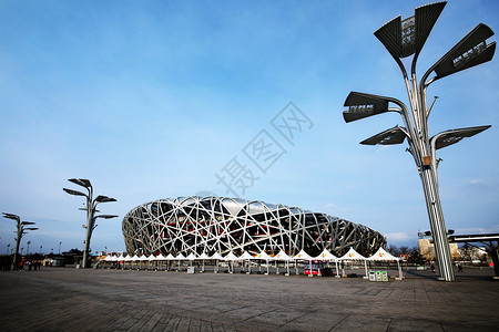北京鸟巢体育馆建筑高清图片素材