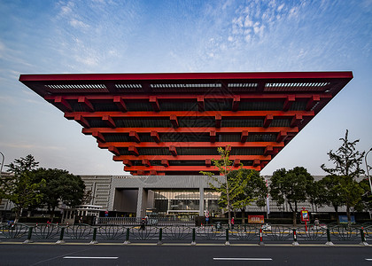 中国红色建筑中国馆背景
