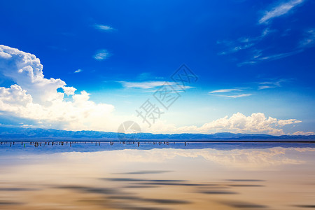 夏天海报设计天空之镜背景