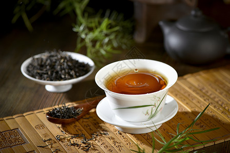 生普洱红茶背景