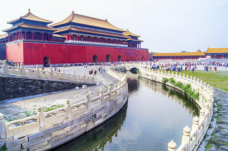 大红墙北京故宫背景