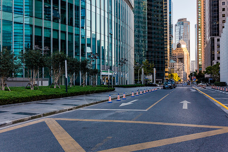 城市道路城市道路俯视高清图片