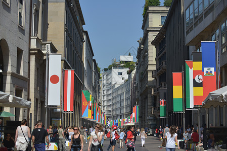 漫步街头意大利米兰街头风光背景