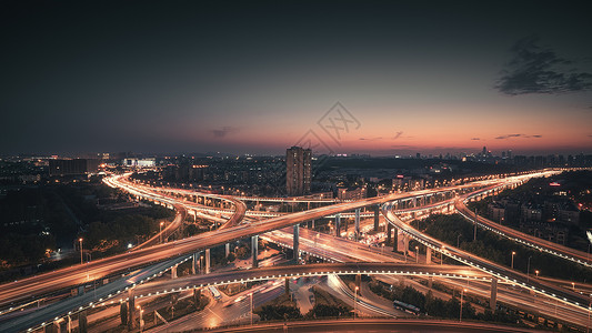 夜未央立交桥道路高清图片