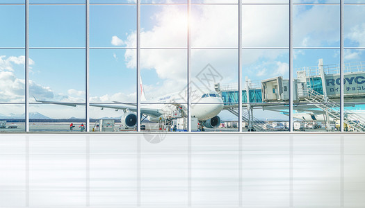 减肥机机场大厅背景素材设计图片