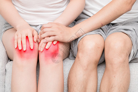膝盖疼痛的女性高清图片
